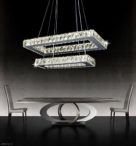 Хрустальная подвесная светодиодная люстра Lumina Deco Padella DDP 6766