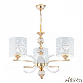 Подвесная люстра Arte Milano 302097/3 Wh/Gd