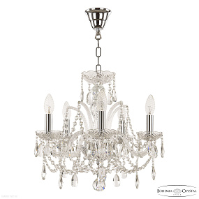 Хрустальная подвесная люстра Bohemia IVELE Crystal 105/5/141 Ni