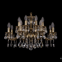 Литая подвесная люстра с хрусталем Bohemia IVELE Crystal 1703/16/225/A/GB