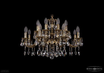 Литая подвесная люстра с хрусталем Bohemia IVELE Crystal 1703/16/225/A/GB