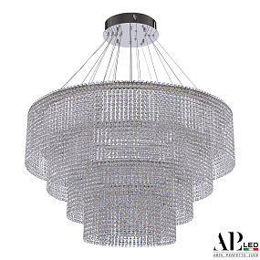 Большая хрустальная светодиодная люстра APL LED Sicilia SH02.93.4D.A.Ni.4000