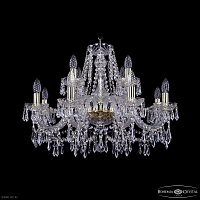 Хрустальная подвесная люстра Bohemia IVELE Crystal 1403/8+4/240 G