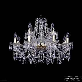 Хрустальная подвесная люстра Bohemia IVELE Crystal 1403/8+4/240 G