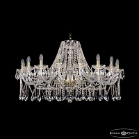 Хрустальная подвесная люстра Bohemia IVELE Crystal 1413/18/400/G