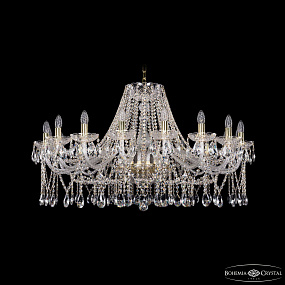 Хрустальная подвесная люстра Bohemia IVELE Crystal 1413/18/400/G