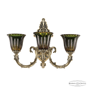Бра Bohemia Ivele Crystal Florence 7109B15/3/210 GB P2 U Amber-Green/H-1K