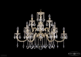 Литая подвесная люстра с хрусталем Bohemia IVELE Crystal 1722/6+3+3/335/A/GW