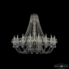 Большая хрустальная люстра Bohemia IVELE Crystal 1406/20/460/h-115 Ni