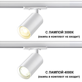 Светильник трековый однофазный трехжильный NOVOTECH PIPE 370964