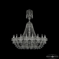 Большая хрустальная люстра Bohemia IVELE Crystal 1410/20/400/XL-130 Ni V0300