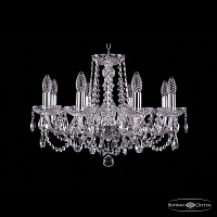 Хрустальная подвесная люстра Bohemia IVELE Crystal 1402/8/195/Ni