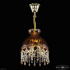 Хрустальный подвесной светильник Bohemia IVELE Crystal 5478/22 G Amber/M-1G Drops K721