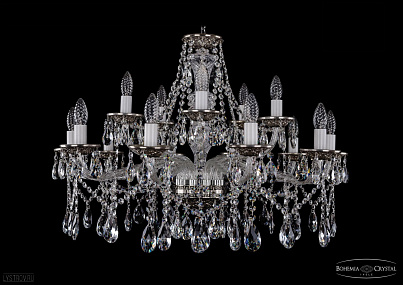 Хрустальная подвесная люстра Bohemia IVELE Crystal 1613/10+5/300/NB