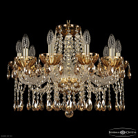 Хрустальная подвесная люстра Bohemia IVELE Crystal 5413/10/200 G Amber/M-1H K721