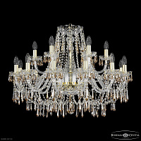 Большая хрустальная люстра Bohemia IVELE Crystal 1403/12+6/300 G K721