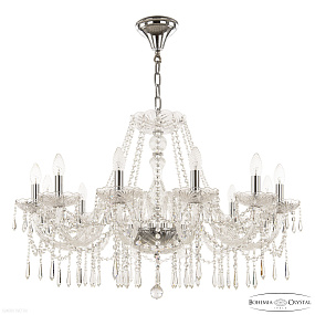Большая хрустальная люстра Bohemia IVELE Crystal 104/12/300 Ni