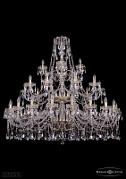 Хрустальная подвесная люстра Bohemia IVELE Crystal 1413/20+10+5/530-135/3d/G