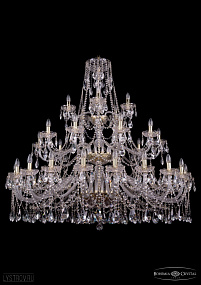 Хрустальная подвесная люстра Bohemia IVELE Crystal 1413/20+10+5/530-135/3d/G