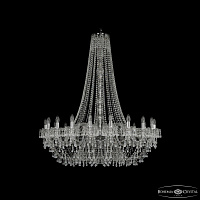 Большая хрустальная люстра Bohemia IVELE Crystal 1410/20/400/h-130 Ni V0300
