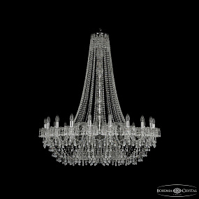 Большая хрустальная люстра Bohemia IVELE Crystal 1410/20/400/h-130 Ni V0300