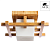 Потолочный светильник Arte Lamp WOODS A8252PL-1BR