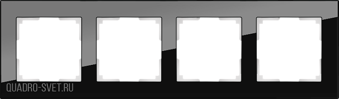 Рамка на 4 поста (черный) Werkel WL01-Frame-04