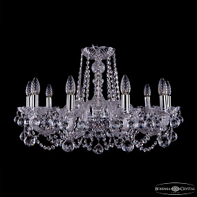 Хрустальная подвесная люстра Bohemia IVELE Crystal 1402/10/240/Ni/Balls