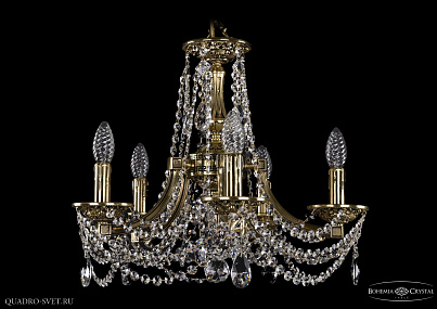 Литая подвесная люстра с хрусталем Bohemia IVELE Crystal 1771/5/150/C/GB