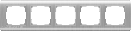 Рамка на 5 постов  (серебряный) Werkel WL12-Frame-05
