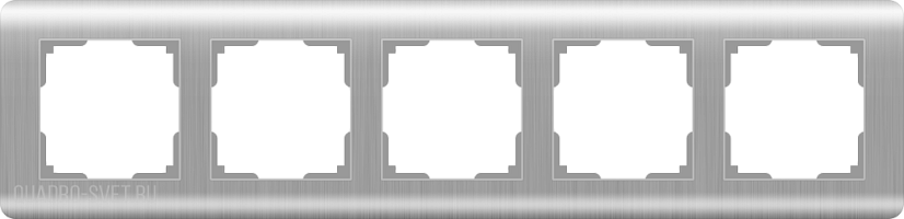 Рамка на 5 постов  (серебряный) Werkel WL12-Frame-05