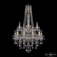 Хрустальная подвесная люстра Bohemia IVELE Crystal 1415/10+5/200/h-92/2d G