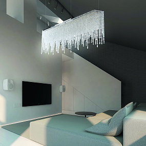 Большая хрустальная светодиодная люстра APL LED Rimini S512.0.170.G.3000