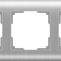 Рамка на 3 поста  (серебряный) Werkel WL12-Frame-03