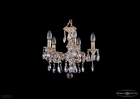 Литая подвесная люстра с хрусталем Bohemia IVELE Crystal 1707/5/125/A/GW