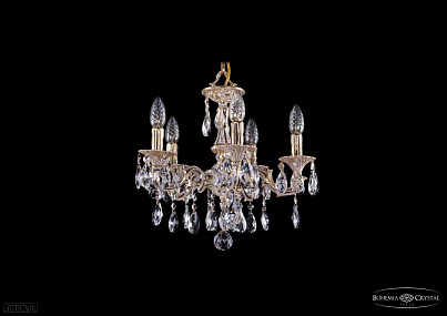 Литая подвесная люстра с хрусталем Bohemia IVELE Crystal 1707/5/125/A/GW