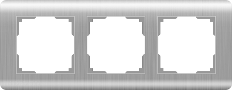 Рамка на 3 поста  (серебряный) Werkel WL12-Frame-03