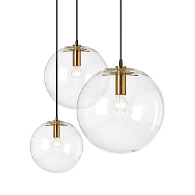 Подвесной светильник Delight Collection Ball 20 gold/clear