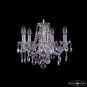 Хрустальная подвесная люстра Bohemia IVELE Crystal 1413/5/141/Ni