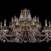 Литая подвесная люстра с хрусталем Bohemia IVELE Crystal 1703/24/360/C/GW