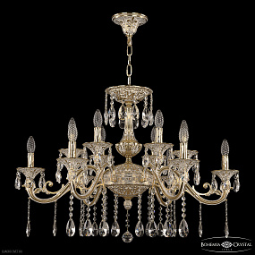 Большая хрустальная люстра Bohemia IVELE Crystal 70123/12/320 A GW