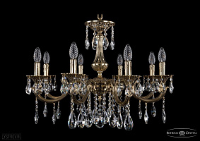 Литая подвесная люстра с хрусталем Bohemia IVELE Crystal 1702/8/265/A/GB