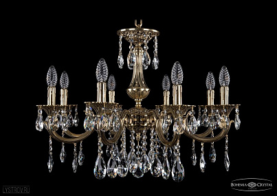 Литая подвесная люстра с хрусталем Bohemia IVELE Crystal 1702/8/265/A/GB