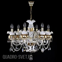 Подвесная хрустальная люстра ArtGlass ESMERALDA VI. FULL CUT WHITE CE