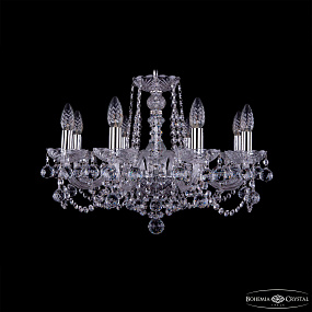 Хрустальная подвесная люстра Bohemia IVELE Crystal 1402/8/195/Ni/Balls