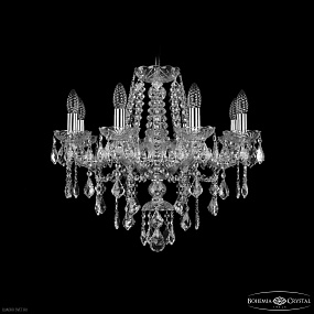 Хрустальная подвесная люстра Bohemia IVELE Crystal 1415/8/200 Ni Leafs