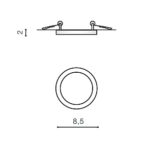 Встраиваемый светодиодный светильник Azzardo Slim 9 Round AZ2832