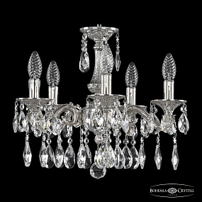 Подвесная хрустальная люстра Bohemia Ivele Crystal Florence 71102/5/125 A Ni