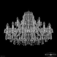 Большая хрустальная люстра Bohemia IVELE Crystal 1403/16+8/360 Ni