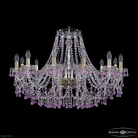 Хрустальная подвесная люстра Bohemia IVELE Crystal 1410/12/300 G V7010